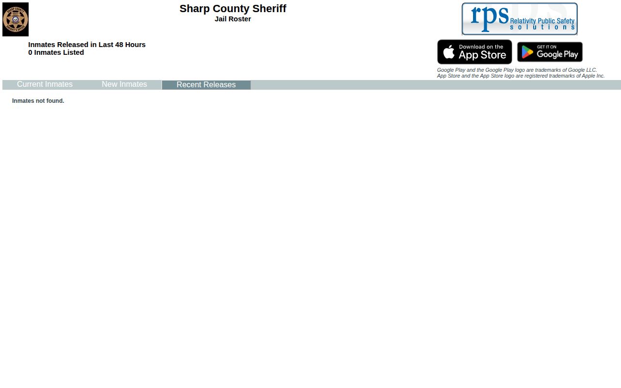 R2M Sharp County recent releases page used to reconcile custody changes